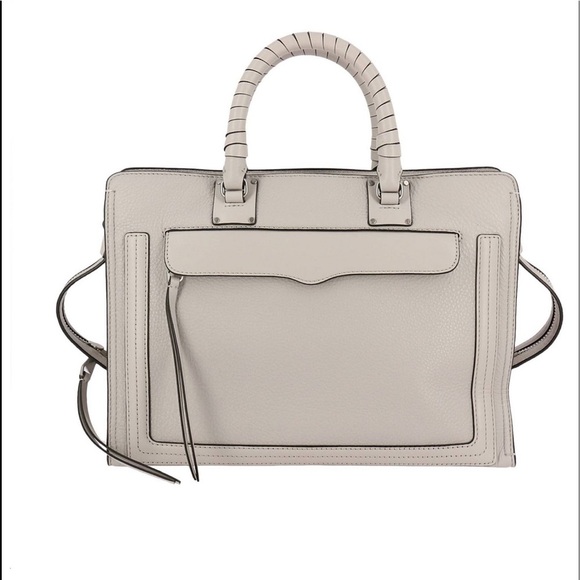 Rebecca Minkoff Handbags - Rebecca Minkoff Bree Large Top Zip Leather Satchel In Putty